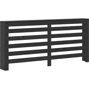 vidaXL Black Oak Radiator Cover - 175x20x82 Cm - Radiator Cover vidaXL Black Oak Radiator Cover - 175x20x82 Cm - Radiator Cover