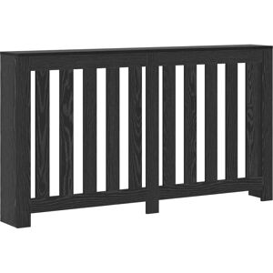 vidaXL Radiator Cover Black Oak 149x20x82 Cm - Radiator Cover vidaXL Radiator Cover Black Oak 149x20x82 Cm - Radiator Cover