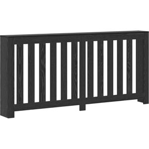 vidaXL Black Oak Radiator Cover - 175x20x82 Cm - Engineered Wood vidaXL Black Oak Radiator Cover - 175x20x82 Cm - Engineered Wood