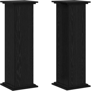 vidaxl Black Wooden Plant Stand - Plant Stand vidaxl Black Wooden Plant Stand - Plant Stand