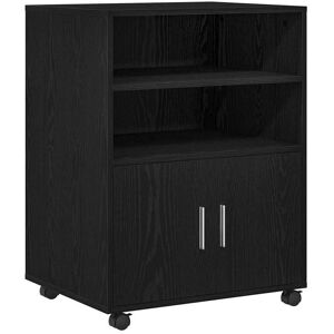 Armoire d'angle en bois engineered noir 60x48x81 cm - Publicité Armoire d'angle en bois engineered noir 60x48x81 cm - Publicité