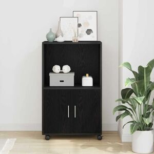 vidaXL Black Oak Corner Cabinet - Storage & Modern Design vidaXL Black Oak Corner Cabinet - Storage & Modern Design