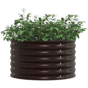 vidaXL Havebed - Galvaniseret stål - Brun - 80x80x44 cm vidaXL Havebed - Galvaniseret stål - Brun - 80x80x44 cm