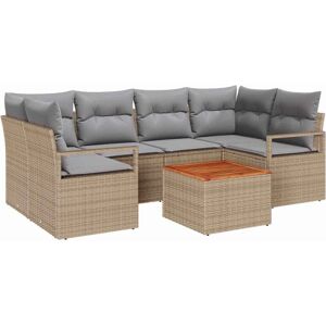 Vidaxl 7-delt Hagen Set - Moderne Beige Rattan Vidaxl 7-delt Hagen Set - Moderne Beige Rattan