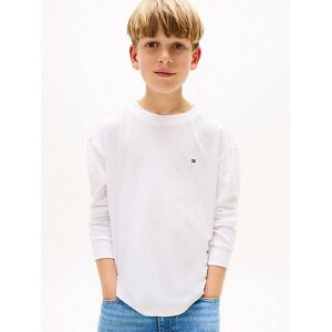 Tommy Hilfiger White Embroidered Long Sleeve T-Shirt - T-Shirt Tommy Hilfiger White Embroidered Long Sleeve T-Shirt - T-Shirt