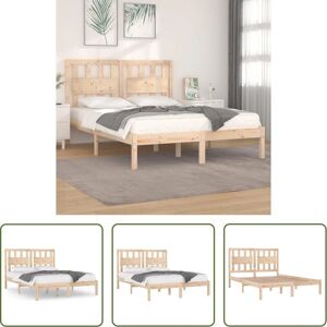 THE LIVING STORE King Size Bettgestell - Rustikale Naturfinish THE LIVING STORE King Size Bettgestell - Rustikale Naturfinish