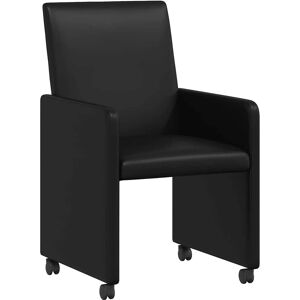 vidaXL Spisestuestoler Sett - Falsk Lær Svart - 57x66x94 cm - Moderne Kjøkkenstoler vidaXL Spisestuestoler Sett - Falsk Lær Svart - 57x66x94 cm - Moderne Kjøkkenstoler