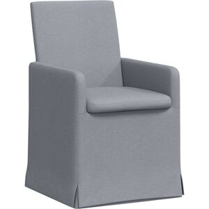 Set de 2 scaune de masă vidaXL - Material textil gri deschis - Mobilier modern pentru interior Set de 2 scaune de masă vidaXL - Material textil gri deschis - Mobilier modern pentru interior