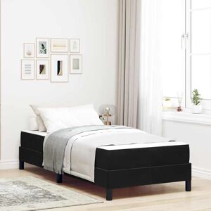 VidaXL Black Velvet Bed with Multizona Mattress - Bed VidaXL Black Velvet Bed with Multizona Mattress - Bed