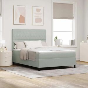 Vidaxl Gray Velvet Pocket Spring Mattress - Mattress Vidaxl Gray Velvet Pocket Spring Mattress - Mattress