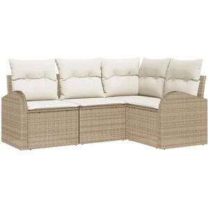 Vidaxl Beige Hvid Modulært Havesofa-Set Vidaxl Beige Hvid Modulært Havesofa-Set