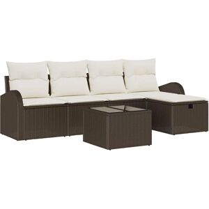 VidaXL Havemøbelsæt - Brun Rattan med Puder VidaXL Havemøbelsæt - Brun Rattan med Puder