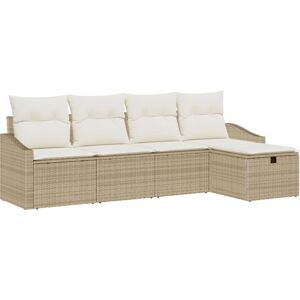 Vidaxl Beige Havemøbelsæt - Modulært Udendørs Møbel til 5 Vidaxl Beige Havemøbelsæt - Modulært Udendørs Møbel til 5