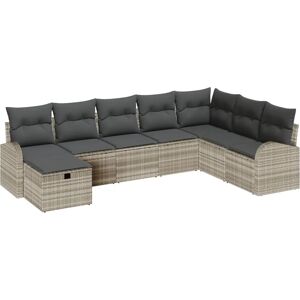 Vidaxl Garden Sofa Set - Grey - 8 Pieces Vidaxl Garden Sofa Set - Grey - 8 Pieces