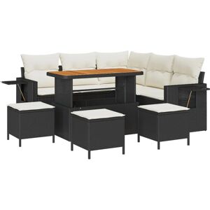 VidaXL 9-Piece Garden Sofa Set - Modular, Comfortable, UV-Resistant VidaXL 9-Piece Garden Sofa Set - Modular, Comfortable, UV-Resistant