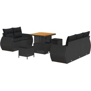 Vidaxl Black Rattan Garden Sofa Set - Modular, Durable & Stylish Vidaxl Black Rattan Garden Sofa Set - Modular, Durable & Stylish