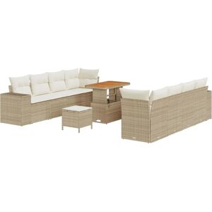 VidaXL Garden Sofa Set Beige - Outdoor Modular Couch for 4-6 VidaXL Garden Sofa Set Beige - Outdoor Modular Couch for 4-6
