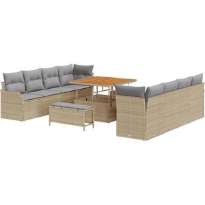 Vidaxl Beige Rattan Garden Sofa Set - Garden Sofa Set Vidaxl Beige Rattan Garden Sofa Set - Garden Sofa Set
