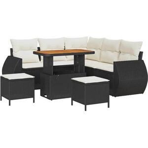 vidaxl 8-tlg. Gartensofa-Set - Modern, UV-beständig, Kissen vidaxl 8-tlg. Gartensofa-Set - Modern, UV-beständig, Kissen