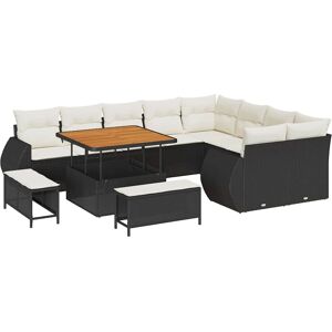 Vidaxl Schwarz Poly Rattan Gartenset - Modernes Stilvolles Design Vidaxl Schwarz Poly Rattan Gartenset - Modernes Stilvolles Design