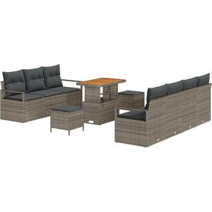 Vidaxl Tuinbankset - Grijs UV-bestendig Modern Ontwerp Vidaxl Tuinbankset - Grijs UV-bestendig Modern Ontwerp