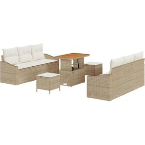 Vidaxl 9-Piece Garden Sofa Set with Cushions - Garden Furniture Vidaxl 9-Piece Garden Sofa Set with Cushions - Garden Furniture