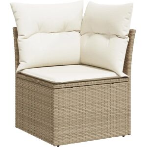 Vidaxl Have Sofa Sæt Beige Rattan Puder Vidaxl Have Sofa Sæt Beige Rattan Puder