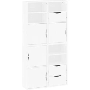 vidaXL Beistellschränke 4 Stk. ODDA Weiß 40x24x79 cm Massivholz Kiefer Weiß vidaXL Beistellschränke 4 Stk. ODDA Weiß 40x24x79 cm Massivholz Kiefer Weiß