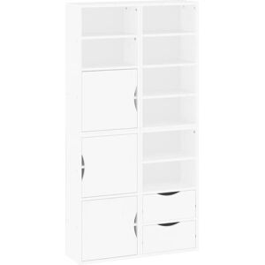 vidaXL White Pine 4-Drawer Side Cabinets - Storage Furniture vidaXL White Pine 4-Drawer Side Cabinets - Storage Furniture