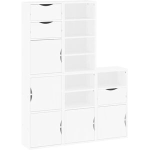 vidaXL Storage Cabinets 5 pcs ODDA White 40x24x79 cm Solid Pine Wood vidaXL Storage Cabinets 5 pcs ODDA White 40x24x79 cm Solid Pine Wood