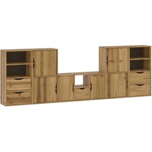vidaXL - Pine Wood 5-Piece TV Storage Set vidaXL - Pine Wood 5-Piece TV Storage Set