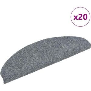 vidaXL Step Mats Self-Adhesive 20 Pcs Light Grey - Stair Mats vidaXL Step Mats Self-Adhesive 20 Pcs Light Grey - Stair Mats