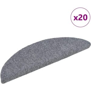 vidaXL Step Mats Self-Adhesive 20 Pcs Light Grey - Stair Mats vidaXL Step Mats Self-Adhesive 20 Pcs Light Grey - Stair Mats
