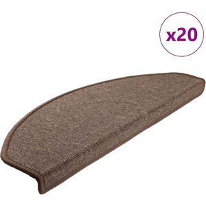 vidaXL Carpet Stair Treads Coffee Brown - Stair Treads vidaXL Carpet Stair Treads Coffee Brown - Stair Treads