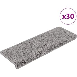 vidaXL Carpet Stair Treads - 30 pcs, Grey, 65x21x4cm vidaXL Carpet Stair Treads - 30 pcs, Grey, 65x21x4cm
