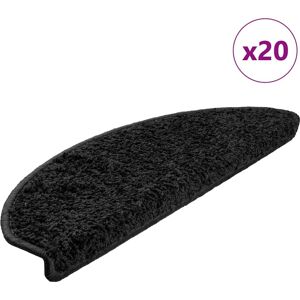 VidaXL Stair Mats Black 20 pcs - 65x21x4 cm Decorative Step Rug VidaXL Stair Mats Black 20 pcs - 65x21x4 cm Decorative Step Rug