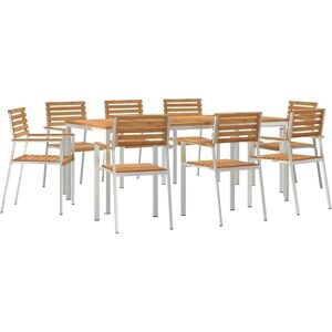 vidaXL Garden Dining Set 9 Pieces Teak Wood vidaXL Garden Dining Set 9 Pieces Teak Wood