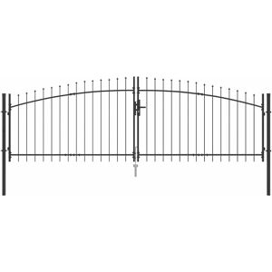 Vidaxl - Gartentor - Grau - 150x400 cm - Stahl Vidaxl - Gartentor - Grau - 150x400 cm - Stahl