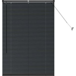 vidaXL Black Aluminium Window Blind - Venetian Blinds 80 x 130 cm vidaXL Black Aluminium Window Blind - Venetian Blinds 80 x 130 cm