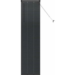 vidaXL Window Blind with Curtains - Black Aluminium - Venetian, 80 x 130 cm vidaXL Window Blind with Curtains - Black Aluminium - Venetian, 80 x 130 cm