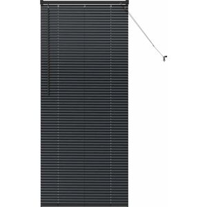 vidaXL Black Aluminum Window Blind with Curtains - Window Blinds vidaXL Black Aluminum Window Blind with Curtains - Window Blinds