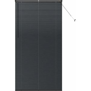 vidaXL Black Aluminium Window Blind with Curtains - Window Blind vidaXL Black Aluminium Window Blind with Curtains - Window Blind