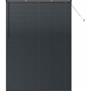 vidaXL Black Aluminium Window Blinds with Curtains - Window Blinds vidaXL Black Aluminium Window Blinds with Curtains - Window Blinds