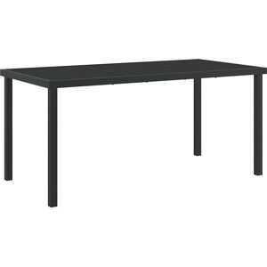Vidaxl OutdoorTable Noir 160x80x73 cm Table - Publicité Vidaxl OutdoorTable Noir 160x80x73 cm Table - Publicité