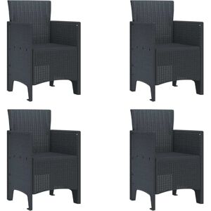 vidaXL Gartenset aus 4 Stühlen - Synthetischer Poliratán - UV-beständig vidaXL Gartenset aus 4 Stühlen - Synthetischer Poliratán - UV-beständig