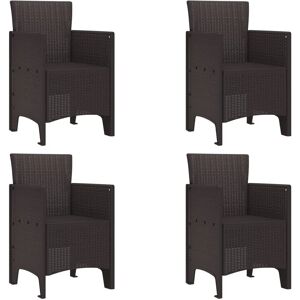 Vidaxl Gartenstühle - 4 Stück Braun Rattanmöbel Vidaxl Gartenstühle - 4 Stück Braun Rattanmöbel