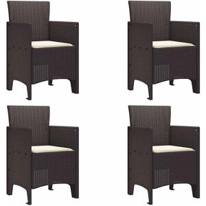 Ensemble de Chaises de Jardin Vidaxl - 4 Sièges en Rotin Marron - Publicité Ensemble de Chaises de Jardin Vidaxl - 4 Sièges en Rotin Marron - Publicité