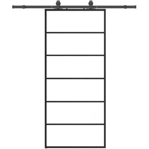 Vidaxl Black Esg Glass Sliding Door Set 90x205 Cm - Sliding Door Vidaxl Black Esg Glass Sliding Door Set 90x205 Cm - Sliding Door