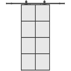 Vidaxl Black ESG Glass Sliding Door Set - Modern Space Saver Vidaxl Black ESG Glass Sliding Door Set - Modern Space Saver