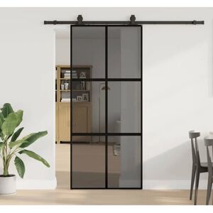 Vidaxl Zwarte Glazen Schuifdeur - Schuifdeur Vidaxl Zwarte Glazen Schuifdeur - Schuifdeur